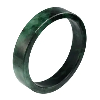 【漢石齋】天然翡翠A貨 角鐲手鐲玉鐲 花青種(手圍18.9/版寬13.4mm)