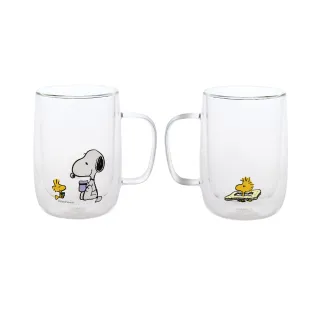 【CorelleBrands 康寧餐具】PYREX SNOOPY美味早午餐耐熱雙層玻璃杯345ml-2入組