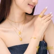【Just Gold 鎮金店】酷洛米 Kuromi 復古野餐趣-花朵 黃金吊墜(不含鍊)