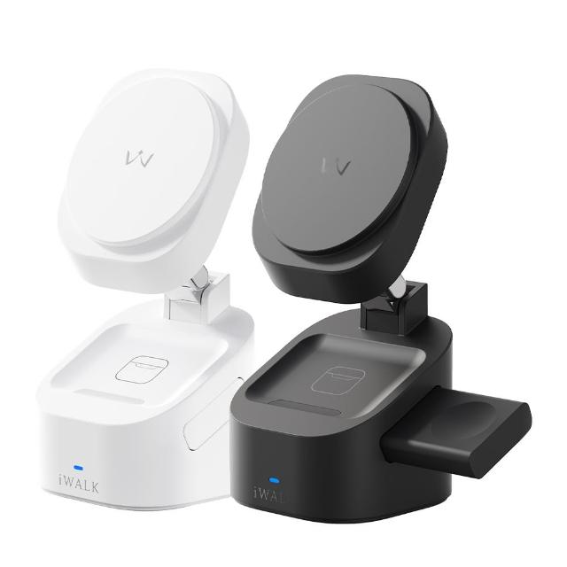 【iWALK】魔方 三合一充電摺疊支架 MXS007(支援MagSafe.無線充電)