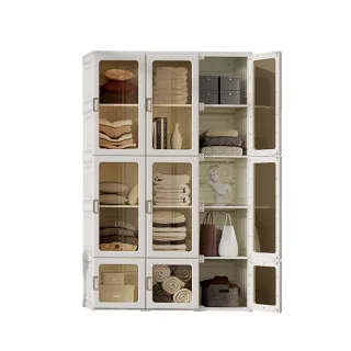 【hoi! 好好生活】ANTBOX 螞蟻盒子免安裝折疊式衣櫃15格(多色可選)