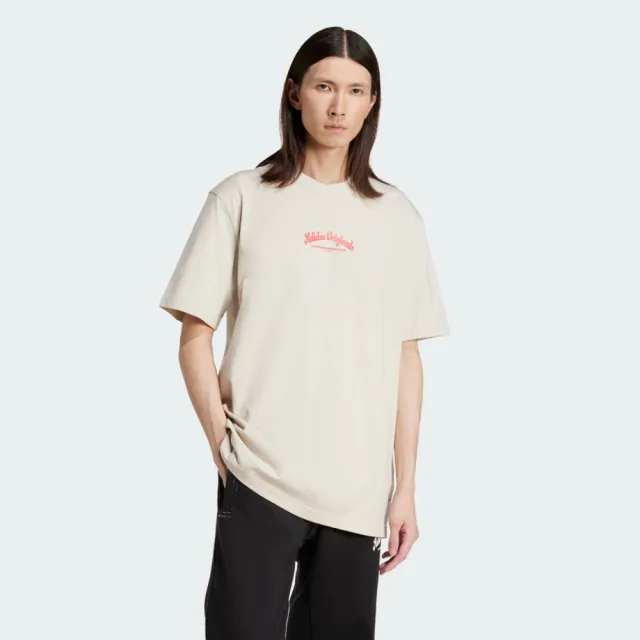 【adidas 愛迪達】Wab Tee 男 T恤 運動上衣 休閒短袖 米 亞版(JD0667)
