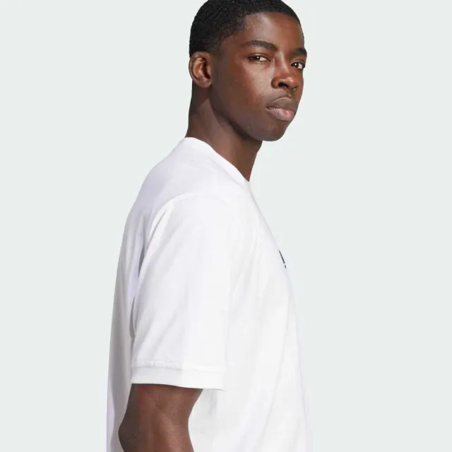 【adidas 愛迪達】Oversize Tee 男 T恤 運動上衣 休閒短袖 白 亞版(JX1515)
