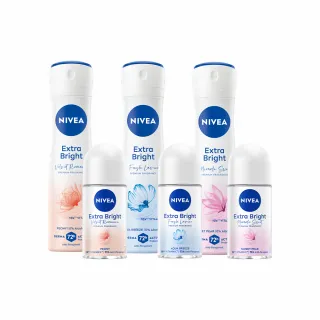 【NIVEA 妮維雅】止汗爽身香氛淨白系列乳液50ml/噴霧150ml(專櫃級精品調香)