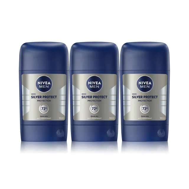 【NIVEA 妮維雅】止汗爽身乳膏Pro升級版50mlx3入(男乾適活力/銀炫魅力/珍珠煥彩/乾適活力)