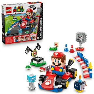 【LEGO 樂高】超級瑪利歐系列 72043 瑪利歐賽車™ - 樂高瑪利歐與標準車(任天堂 MarioKart 玩具 積木)