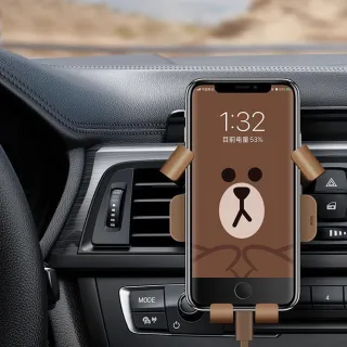 【LINE FRIENDS】買1送1★熊大汽車手機架車用手機架車用導航支架(手機支架)