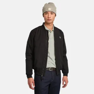 【Timberland 官方旗艦】男款黑色防潑水飛行外套(A5M9T001)