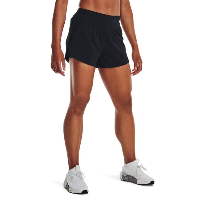 【UNDER ARMOUR】UA 女 Vanish 5吋 2in1短褲_1376936-001(黑色)