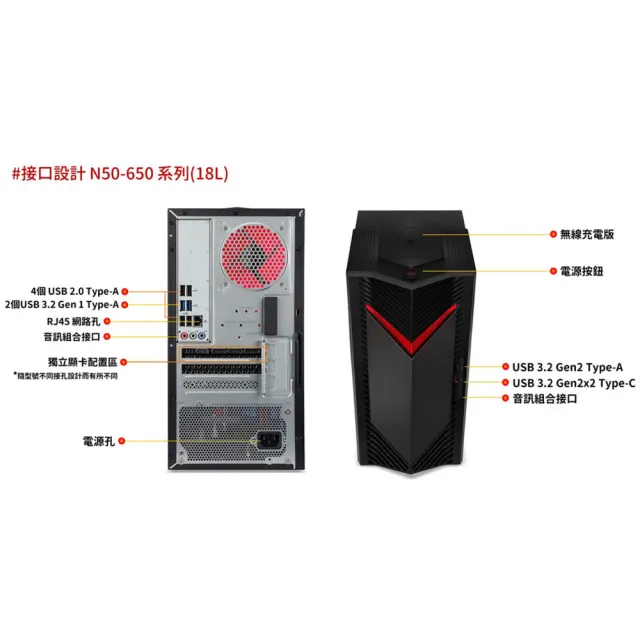 【Acer 宏碁】Office2024組★i5 RTX4060電競電腦(N50-656/i5-14400F/16GB/1TB/RTX4060/W11)