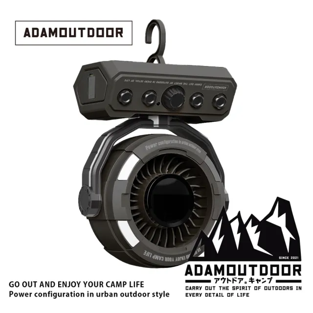【ADAMOUTDOOR】無線DC充電式擺頭循環扇(DC風扇 照明工業扇 居家戶外 擺頭循環扇 USB風扇)