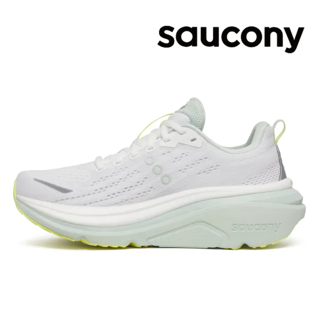 【SAUCONY 索康尼】女鞋 HURRICANE 25 穩定保護跑鞋 霧綠色 運動鞋 慢跑鞋(SA11026-241)