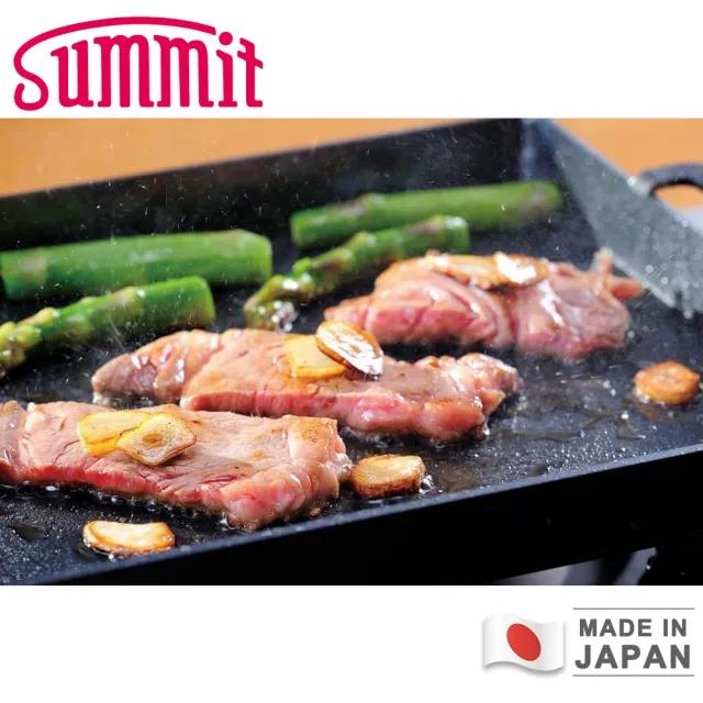 【Summit】日本製厚底長方形鐵板煎鍋/雙耳鐵鍋(33x23cm)