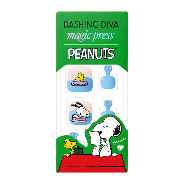 即期品【DASHING DIVA】MAGICPRESS足部頂級璀燦美甲片_夏日史努比(snoopy 夏季聯名款)