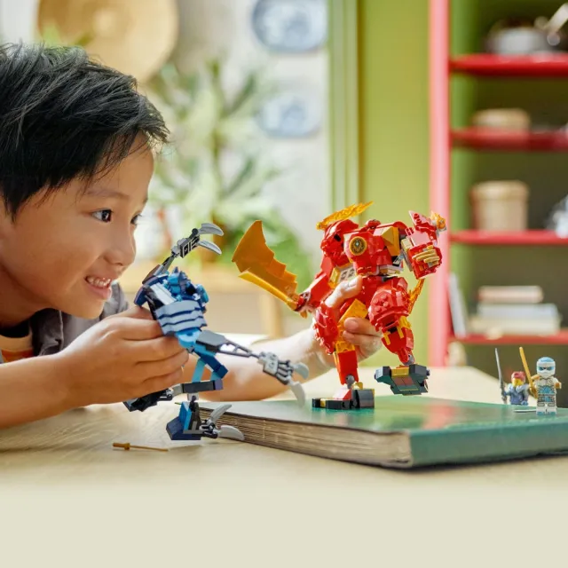 LEGO 樂高】旋風忍者系列71808 赤地的火元素機械人(機器人玩具兒童積木