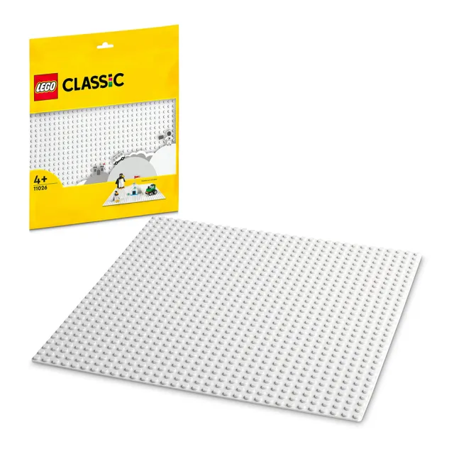 【LEGO 樂高】經典系列 11026 白色底板(底板 底座 不含積木)