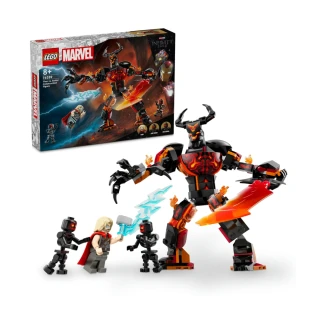 【LEGO 樂高】漫威超級英雄系列 76289 索爾大戰蘇爾特爾(Thor vs. Surtur Construction Figure 漫威影業)