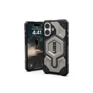 【UAG】iPhone 16 磁吸頂級版耐衝擊保護殼-鈦金(支援MagSafe無線充電)