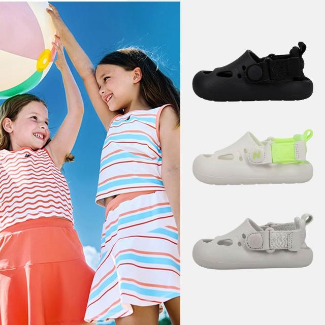 【NEW BALANCE】NB 童鞋 中童 休閒鞋 涼拖鞋 護趾 黑灰米白 任選(SYCLGA1-M&SYCLGB1-M&SYCLGC1-M)