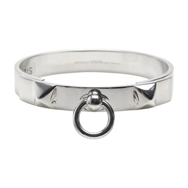 【Hermes 愛馬仕】經典Collier de Chien系列925純銀手環(銀色H115424B-ARG)