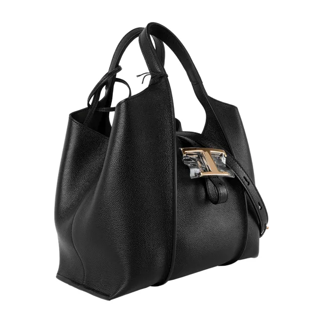 【TOD’S】T Timeless 附小袋迷你手提/斜背二用包(黑色)