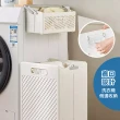 【Ashley House】便利日常側掛提籃多功能摺疊洗衣籃洗衣車(收納籃 髒衣籃 摺疊籃)