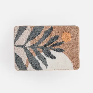 【hoi! 好好生活】森林系拼色絨毛吸水踏墊40x60cm(多款可選)