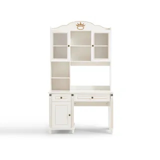 【hoi! 好好生活】預購60天★林氏木業美式甜夢附高書架1M兒童書桌 LS196