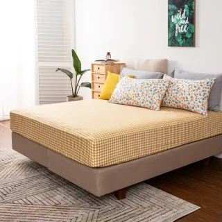 【hoi! 好好生活】台灣製純棉床包單人(多款可選)