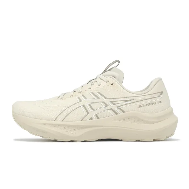 【asics 亞瑟士】慢跑鞋 GT-2000 14 男鞋 米 白 支撐 回彈 運動鞋 亞瑟士(1011C056250)