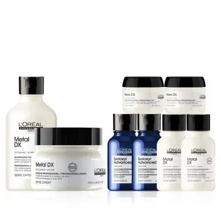 【L’OREAL 巴黎萊雅PRO】絲漾博吸金喚彩洗潤組(洗髮精+髮膜)