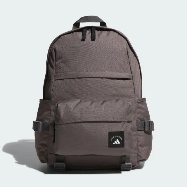 【adidas 愛迪達】後背包 運動包 書包 旅行包 大容量 雙層 MH 2IN1 BP 灰棕 KC0263(2622)
