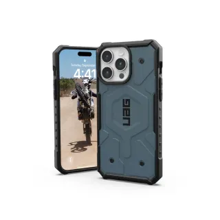 【UAG】iPhone 15 Pro Max 磁吸式耐衝擊保護殼-藍(吊繩殼 支援MagSafe功能)