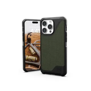【UAG】iPhone 15 Pro Max 磁吸式耐衝擊保護殼-軍用綠(吊繩殼 支援MagSafe功能)
