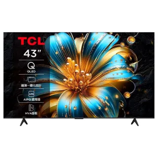 【TCL】43型 4K QLED Google TV 量子智慧連網液晶顯示器-基本安裝(43T6C)