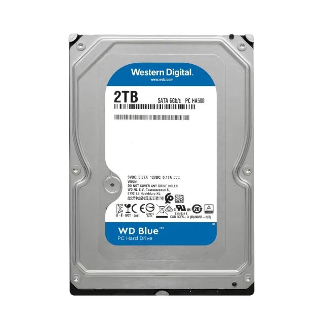 【WD 威騰】藍標 2TB 3.5吋 7200轉 256MB 桌上型內接硬碟(WD20EZBX)
