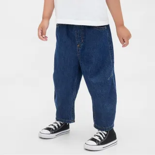 【GAP】男幼童裝 純棉鬆緊牛仔褲-深色水洗(815572)