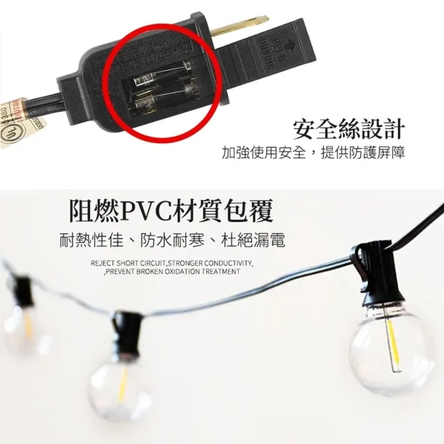 G40 燈串黑色/2入組(戶外燈串 燈串 led燈 燈條 露營燈 露營燈串 led 燈串 露營 裝飾燈串 露營燈)