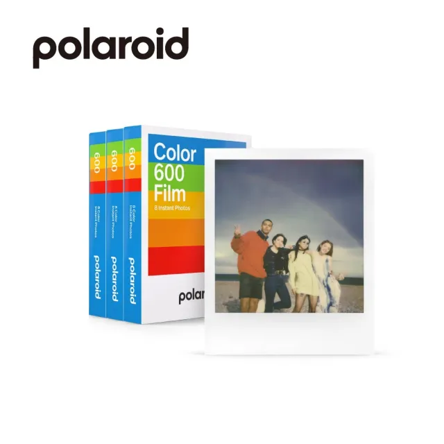 【Polaroid 寶麗來】600型 彩色白框相紙三入裝-24張(D6F11)