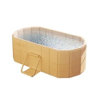 【由米】洗澡盆浴盆 折疊澡盆 成人洗澡盆 沐浴盆(折疊收納 雙排水口 零甲醛 免安裝 強穩固)