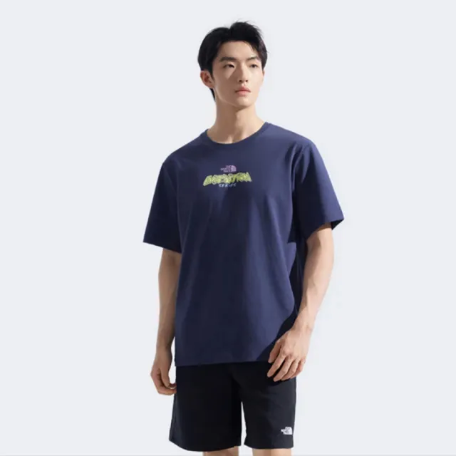 【The North Face】北臉 短袖上衣 男 女 中性 藍 NF0A8F088K2