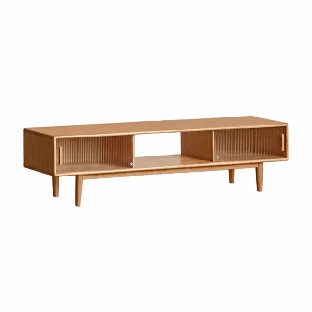 【hoi! 好好生活】預購60天★維莎原木巧伴橡膠木實木原木色電視櫃1.2M Y520N02