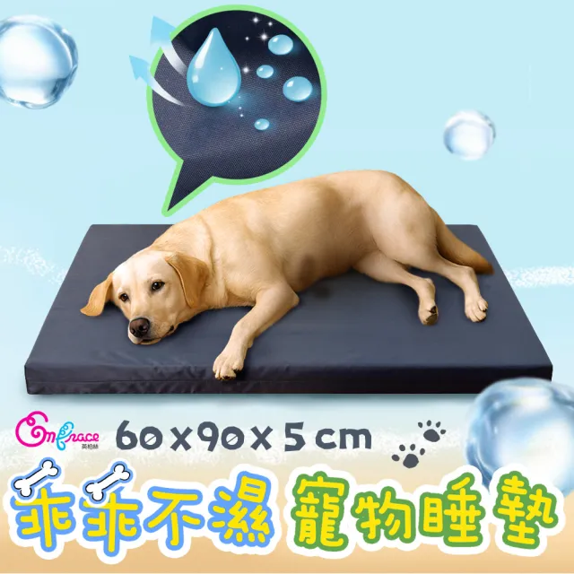 【Embrace 英柏絲】護理級防水寵物床墊 90x60cm 寵物睡墊 表布可拆洗 防尿 防嘔吐 抑菌除臭 台灣製(柏林藍)