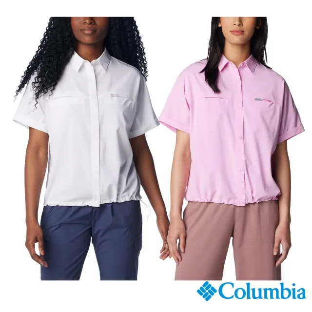 【Columbia 哥倫比亞】女款-防曬UPF50防潑短袖襯衫Boundless Trek™(2色)
