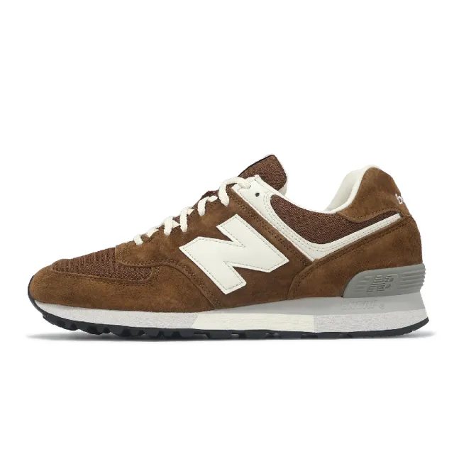 【NEW BALANCE】休閒鞋 576 男鞋 棕 白 英製 麂皮 緩震 NB 紐巴倫(OU576BRN-D)
