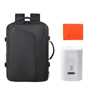 【FJ】附抽氣泵-大容量真空壓縮後背包BA7(贈防水雨罩 電腦包 登機背包 旅行包 出差包 耐刮磨 乾 