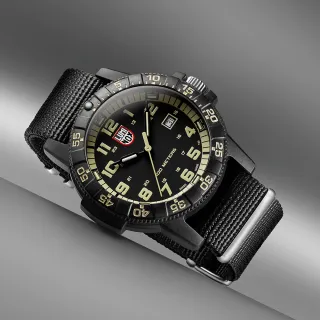 【LUMINOX 雷明時】Leatherback Sea Turtle 革龜系列碳纖維複合材質腕錶 手錶-卡其(1LM-0333)