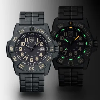 【LUMINOX 雷明時】Navy SEAL 碳纖維海豹部隊腕錶 手錶-45mm(1LM-3510)