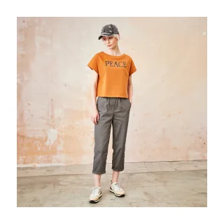 【Le Polka】綁帶休閒九分褲-女