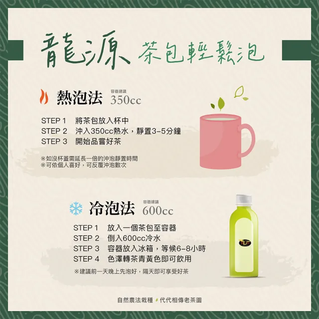 【龍源茶品】杉林溪焙香烏龍茶葉高山茶葉茶包3gx15包(共5袋；高山茶包;送禮;冷熱泡皆可)